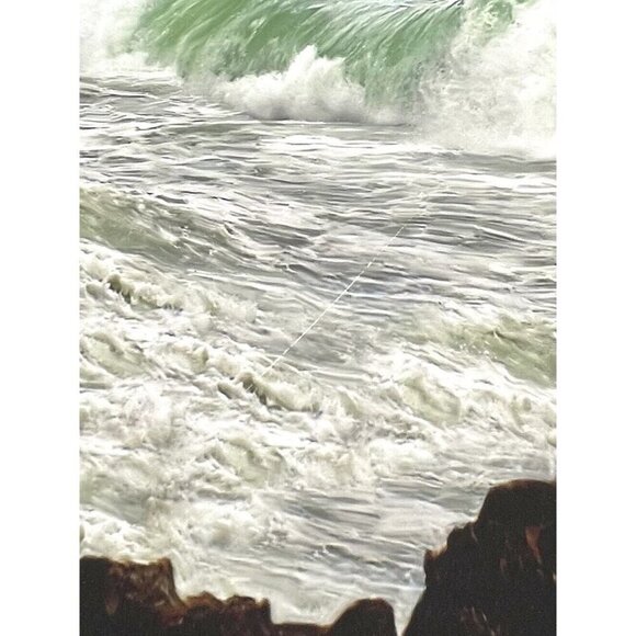 27.5x21.5 Signed Matted Seascape Photography Print THE WAVE by BILL GREGORY 2005 - Picture 2 of 3